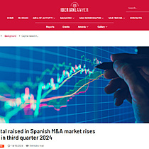 Capital raised in Spanish M&A market rises 27% in third quarter 2024